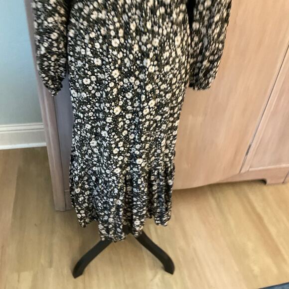 Old Navy Fit & Flare Smocked ditzy Floral Maxi Dress XL Cottage Prairie hippie - Picture 8 of 15